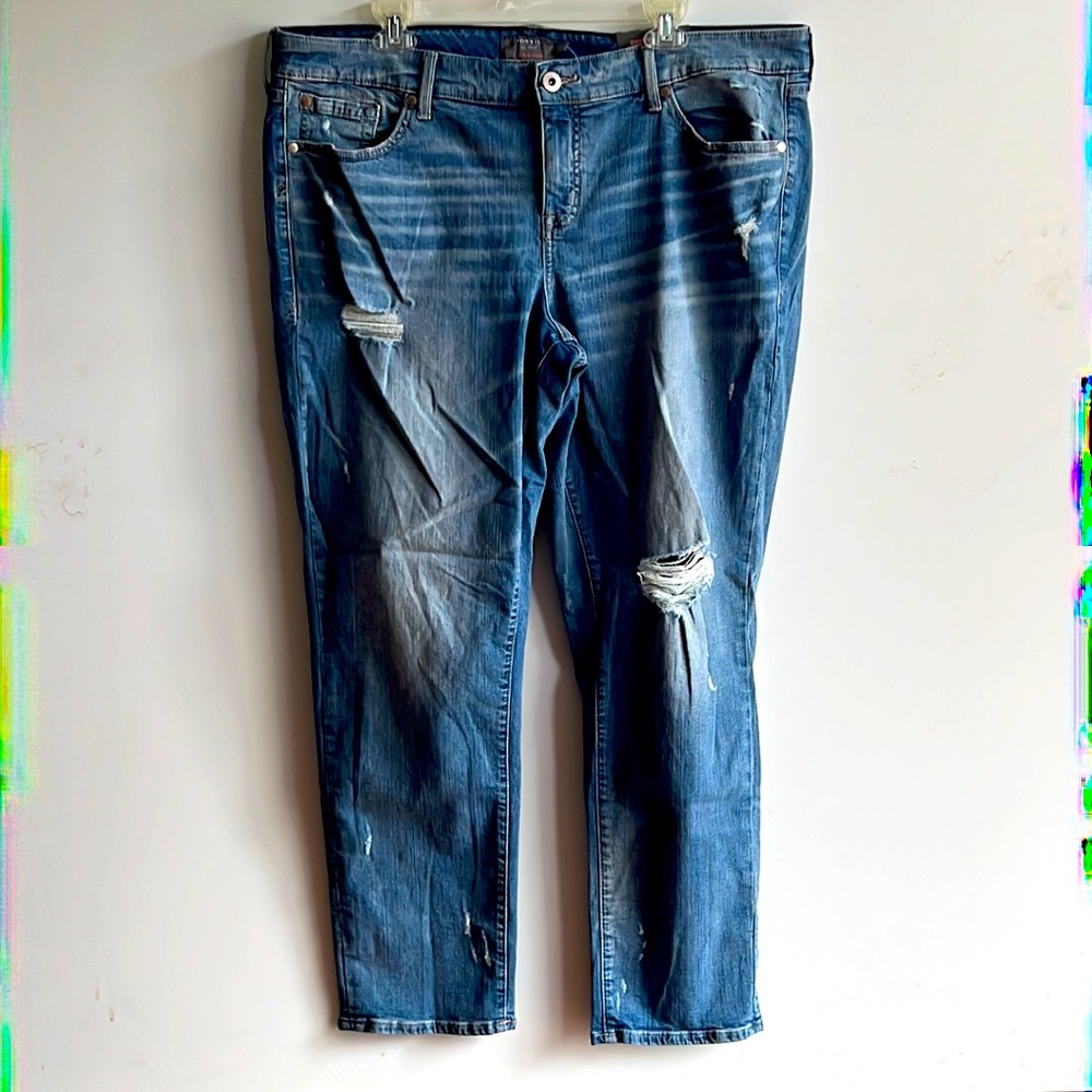 NWT TORRID size 18R Boyfriend straight vintage stretch mid-rise blue jeans